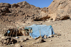 Algerien, Hoggar-Gebirge, Nomadenzelt