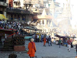 Indien, Varanasi, Manikarnika Ghat