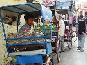 Indien, Agra, Rickshaws