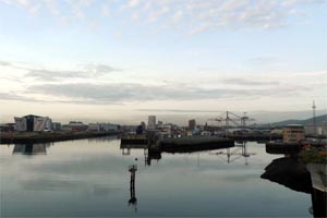 Irland, Belfast, Blick auf den Hafen