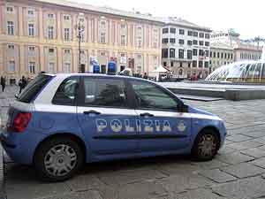 Italien, Genua, Polizia