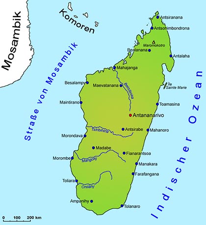 Madagaskar: Landkarte