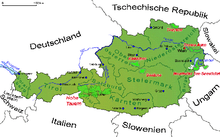 Landkarte Österreich NP