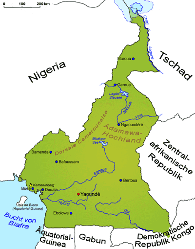 Landkarte: Kamerun