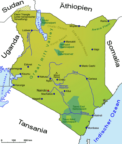 Kenia: Landkarte