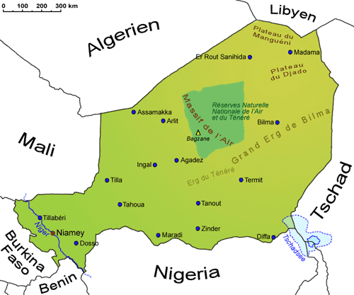 Niger: Landkarte