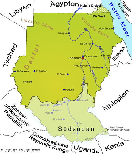 Landkarte, Sudan