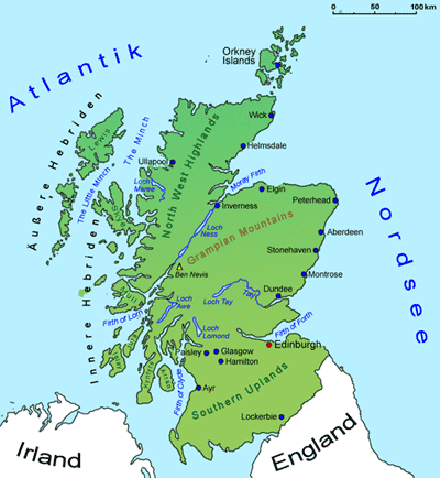 Landkarte, Schottland