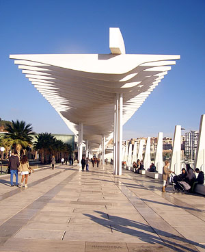 Spanien, Malaga, Hafenpromenade