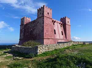 Malta, St Agatha's Tower, Red Tower