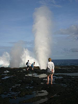 Springflut auf Samoa , Gezeiten, Ebbe und Flut