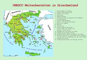 Griechenland, UNESCO Welterbestaetten