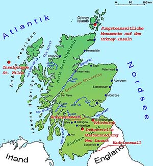 Schottland, UNESCO Welterbestaetten