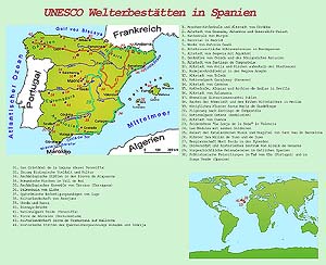 Spanien, UNESCO Welterbestaetten